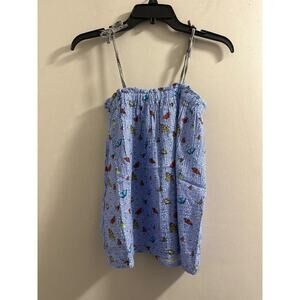 🔴Miki‎ Miette Blue Butterfly tank top size 8Y girls